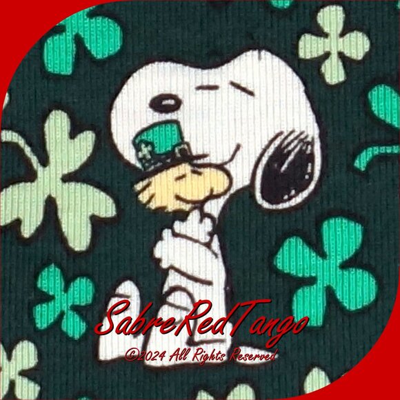NWT Hanna Andersson Peanuts Organic Short Johns Pajamas Snoopy Shamrock 110 5 - Picture 3 of 4